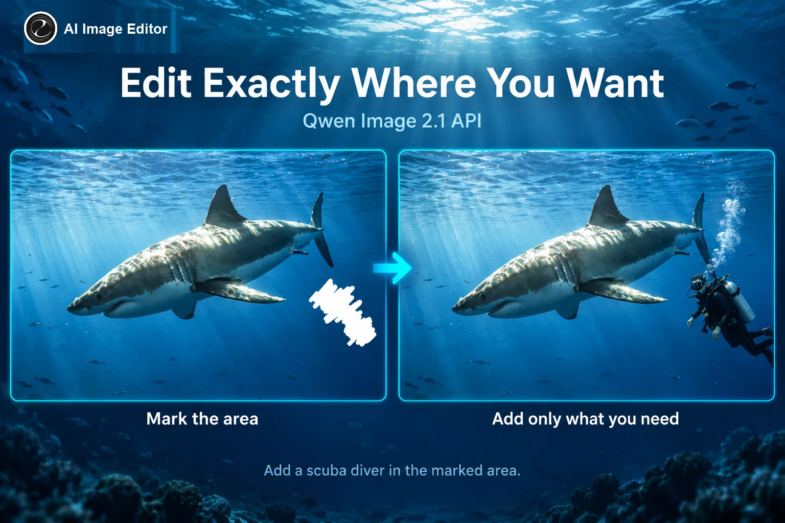 Local edit example under water